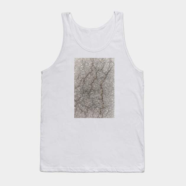 Cracked Asphalt Surface Tank Top by textural